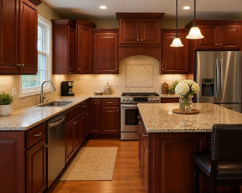 Cherry Cabinet Remodeling in Conroe, TX