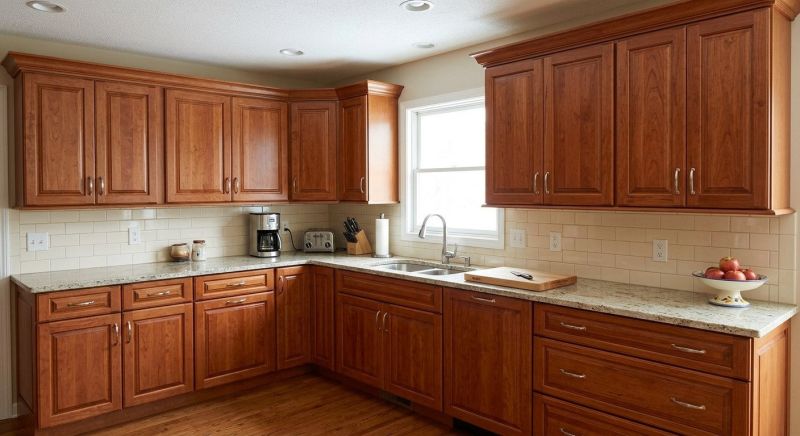 Cherry Cabinet Refacing in Bloomington, IN