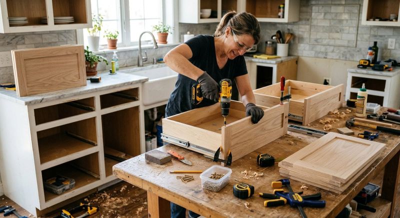 Oak Cabinet Remodeling in Bloomington, IN