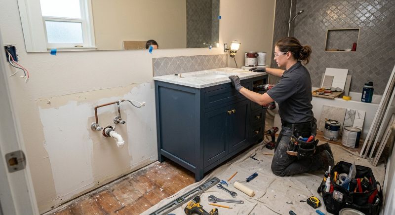 Vanity Cabinet Installation in Muncie, IN